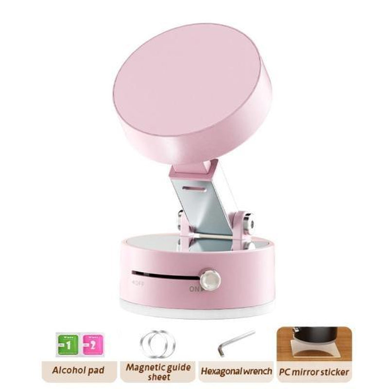 Vacuum Magnetic Suction Phone Holder, 2025 New Magnetic Suction Phone Mount, Foldable Portable Double-Sided Vacuum Magnetic Adsorption Adjustable Mobile Phone Holder for All Phones
